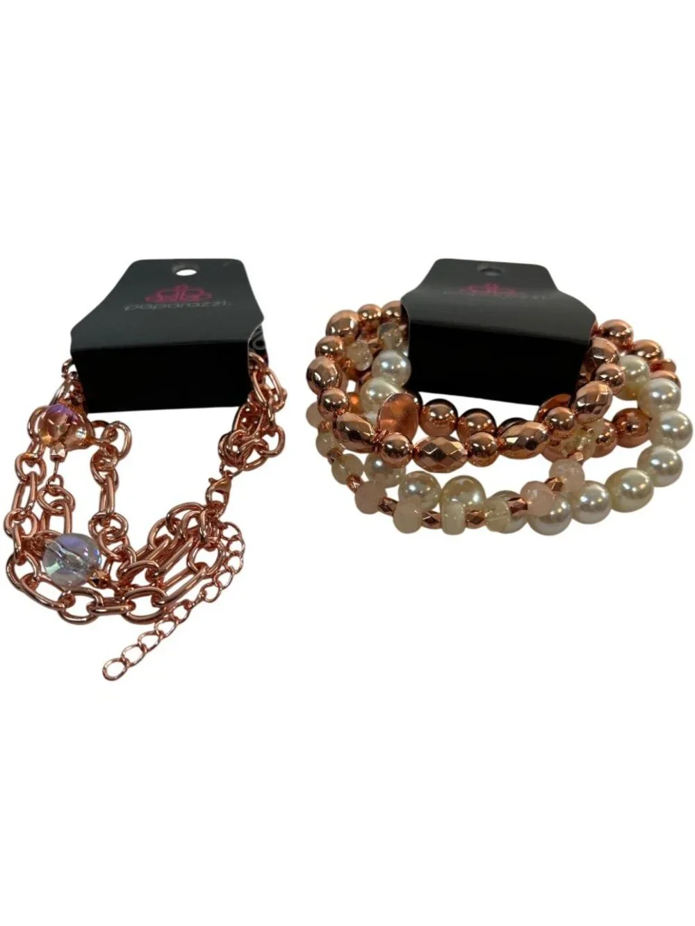 Paparazzi Womens Fashion Jewelry Dawn Copper Bracelets Set of 2 NWT